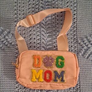 Dog Mom Embroidered Belt Bag